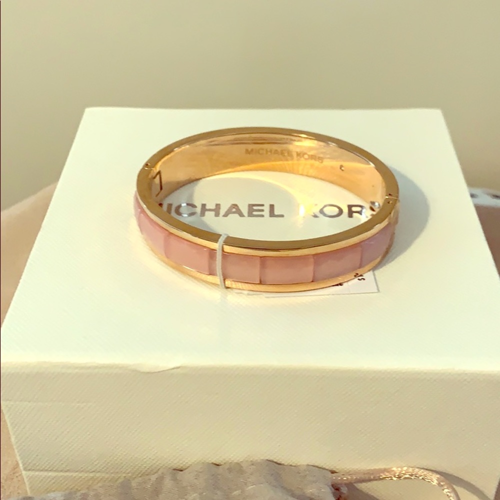 Michael Kors pink enamel bracelet